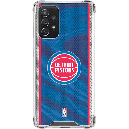 NBA Detroit Pistons Away Jersey Galaxy A72 5G Clear Case
